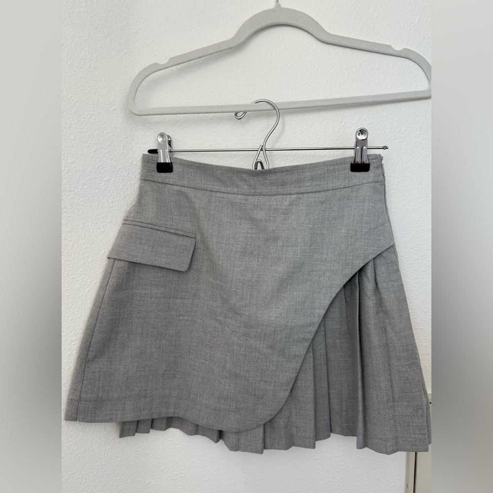 Bershka Asymmetrical Gray Skirt